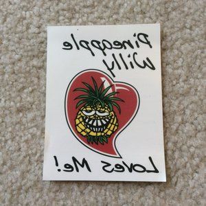 RARE Pineapple Willy's Temporary Tattoo Washable RETIRED Collectible